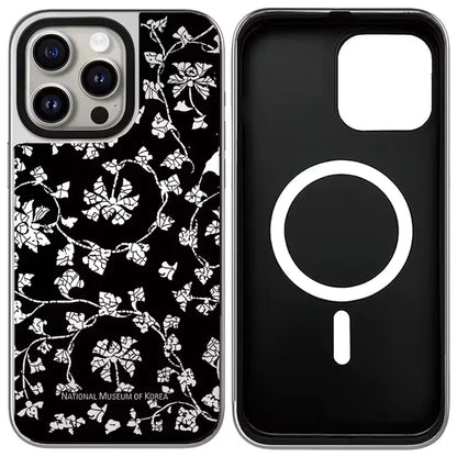 Luxury Aesthetic Pearl & Floral Embroidery iPhone Case